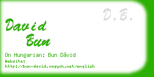 david bun business card