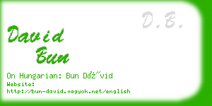 david bun business card